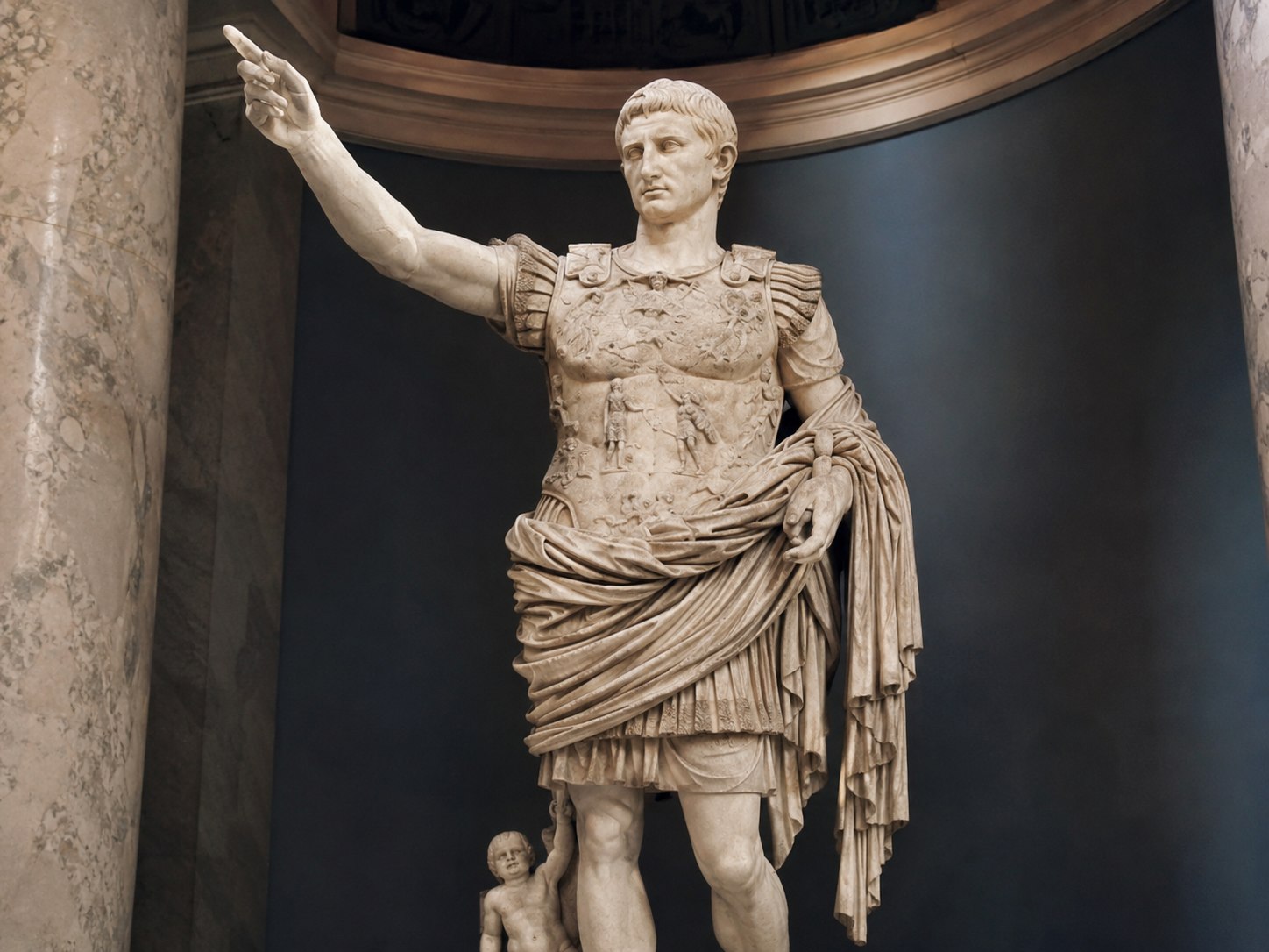 The Augustus of Prima Porta marble statue